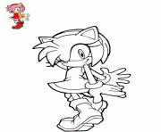 Coloriage cool sonic the hedgehog dessin